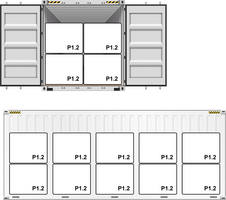 Pörner Bitumen Bag™ P1.1 Container Loading Schematic